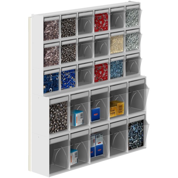 Porta minuterie Scaffale a parete con 28 Cassetti 