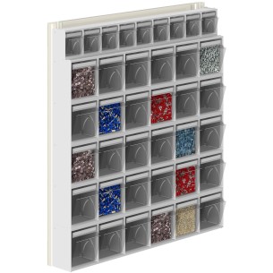 Porta minuterie Scaffale 39 Cassetti Trasparenti B