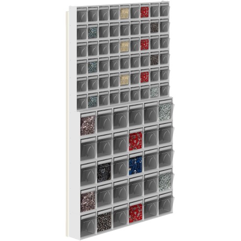Scaffale Porta Minuteria 84 Cassetti Trasparenti Basculanti PortaMinuteria  Cassettiera