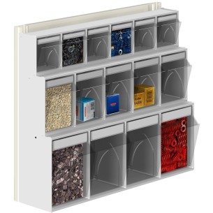 Porta minuterie Scaffale 15 Cassetti Trasparenti B