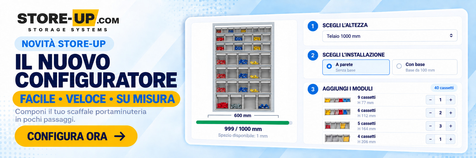 configuratore scaffali